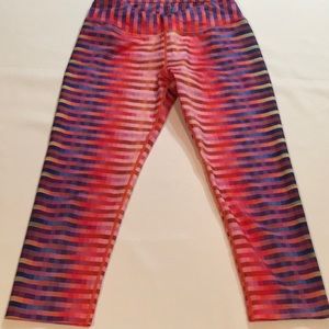 Prana Coral Stripe Roxanne Capri Legging size S